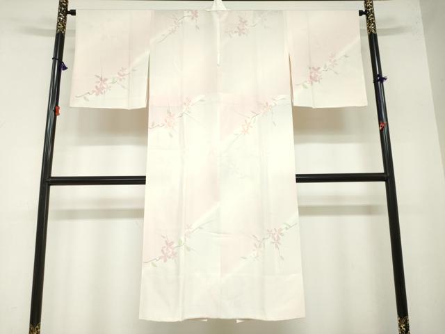 平和屋着物●長襦袢 無双仕立て 草花文 暈し染め 正絹 逸品 DAAZ7641ud