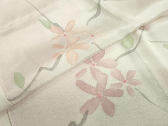 平和屋着物●長襦袢 無双仕立て 草花文 暈し染め 正絹 逸品 DAAZ7641ud