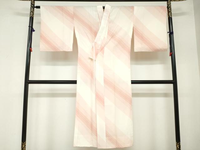 平和屋着物●長襦袢 無双仕立て 斜縞 正絹 逸品 DAAZ7644ud