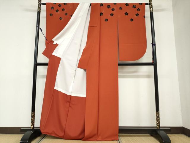 平和屋着物●小振袖 二尺袖 舞桜文 金彩 洗える着物 DAAZ7661ud
