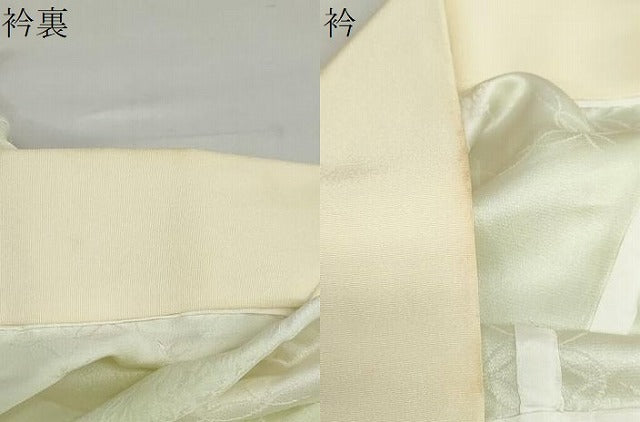 平和屋着物●長襦袢 無双仕立て 扇面草花地紋 暈し染め やまと誂製 正絹 逸品 DAAZ7673ud