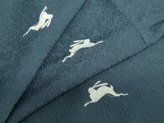 平和屋着物○小紋 跳兎 洗える着物 DAAZ7820ud