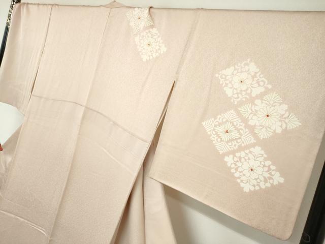 平和屋着物●訪問着 駒刺繍 花菱文 金彩 正絹 逸品 DAAZ7843ud