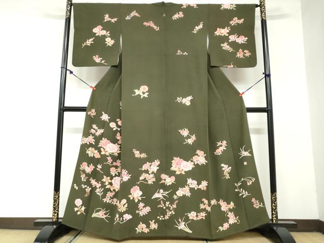 平和屋着物○訪問着 作家物 舞花文 正絹 逸品 DAAZ7864ud