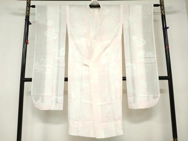 【銘品新品】京都老舗銘店「ゑり善」誂え長襦袢 薄緑色「花丸文様」袖無双仕立て 銘品新品】京都老舗銘店「ゑり善」誂え長襦袢 薄緑色「花丸文様」