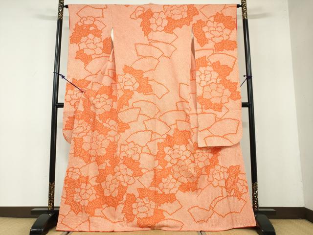 平和屋着物○豪華振袖 長襦袢(無双仕立て)セット 花車文 暈し染め 金彩