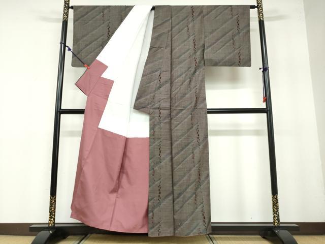 平和屋着物●本場大島紬 9マルキ 抽象文様 正絹 逸品 DAAZ7911ud