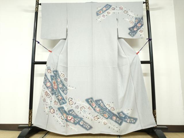 平和屋着物●訪問着 絞り 短冊辻が花 正絹 逸品 DAAZ7958ud