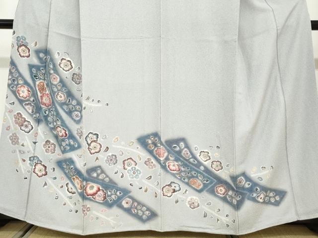 平和屋着物●訪問着 絞り 短冊辻が花 正絹 逸品 DAAZ7958ud