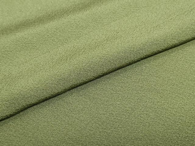 平和屋着物●上質な色無地 草色 正絹 逸品 DAAZ7984ud