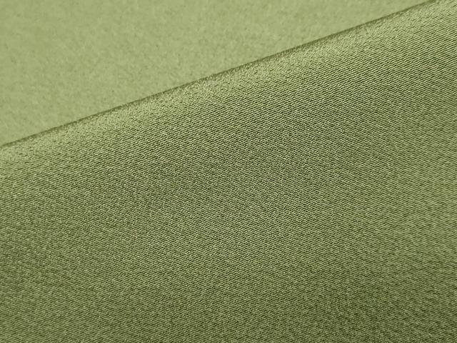 平和屋着物●上質な色無地 草色 正絹 逸品 DAAZ7984ud