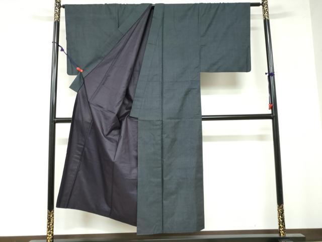 平和屋着物●男性 本場大島紬 アンサンブル 80亀甲 総詰め 反端付き 正絹 逸品 DAAZ7993ud