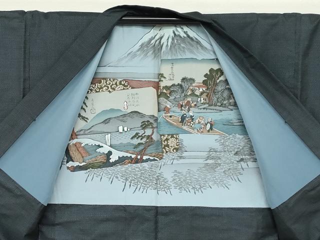 平和屋着物●男性 本場大島紬 アンサンブル 80亀甲 総詰め 反端付き 正絹 逸品 DAAZ7993ud