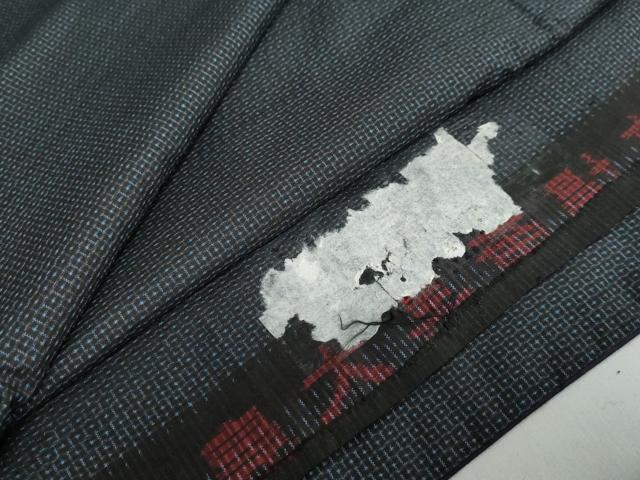 平和屋着物●男性 本場大島紬 アンサンブル 80亀甲 総詰め 反端付き 正絹 逸品 DAAZ7993ud