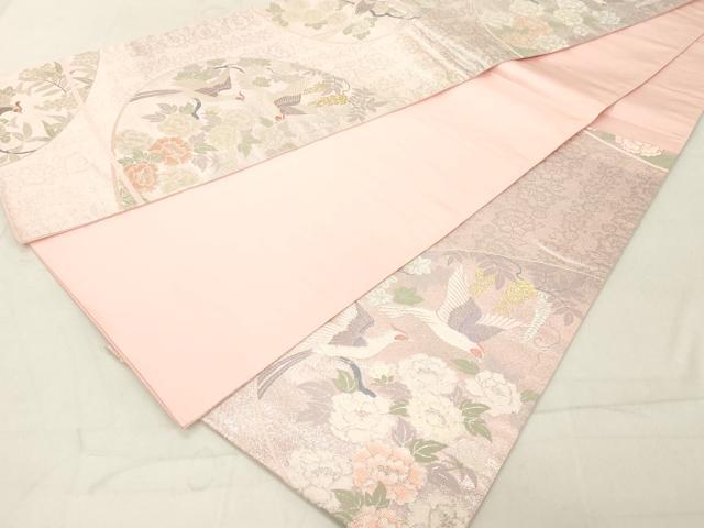 平和屋着物◎六通柄袋帯 花鳥文 金銀糸 正絹 逸品 DAAZ8111cd