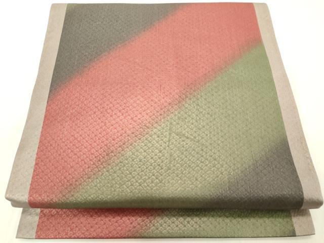 平和屋着物◎全通柄袋帯 霞文 引箔 正絹 逸品 DAAZ8116cd