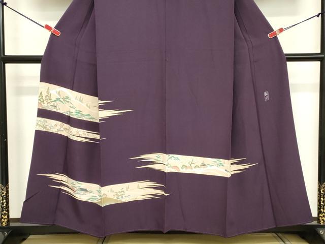 平和屋着物■訪問着 作家物 風景文 暈し染め 金彩 正絹 逸品 DAAZ8344cd