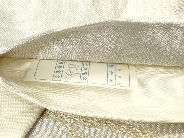 平和屋着物◎六通柄袋帯 檜扇文 金銀糸 正絹 逸品 DAAZ8674qa
