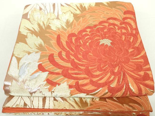 平和屋着物◎六通柄袋帯 唐織 乱菊 金銀糸 正絹 逸品 DAAZ8967qa