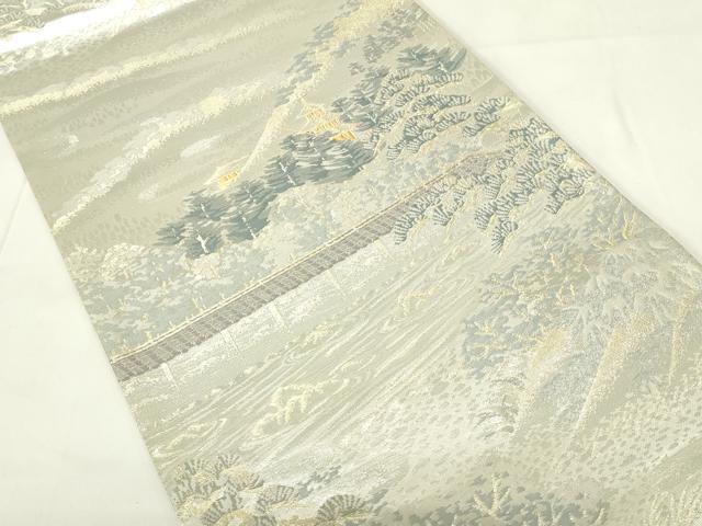 平和屋着物◎六通柄袋帯 京名勝 竜安寺 金銀糸 正絹 逸品 DAAZ9039qp