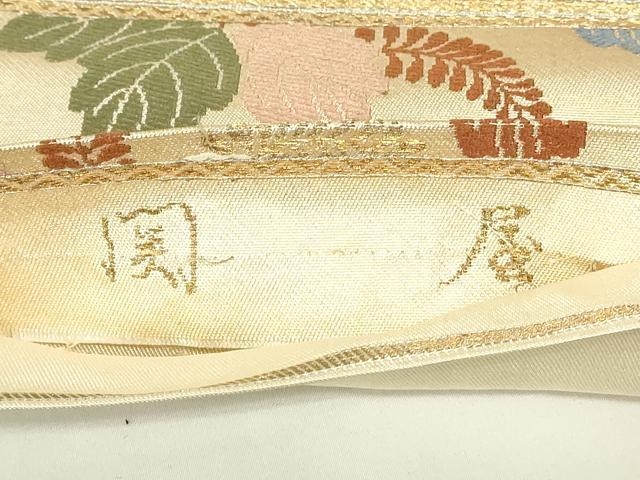 平和屋着物◎六通柄 本袋帯 関屋 桐 金糸 正絹 逸品 DAAZ9125qp