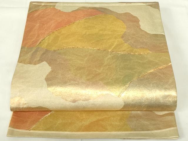 平和屋着物◎六通柄袋帯 道長文 金糸 引箔 正絹 逸品 DAAZ9149qp
