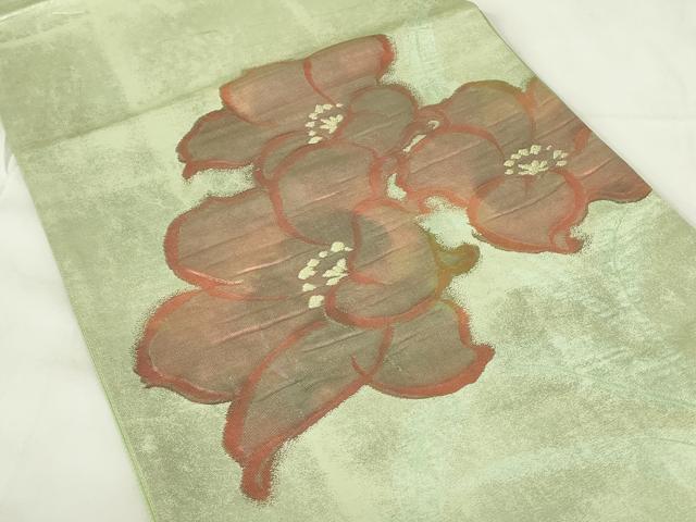 平和屋着物◎太鼓柄袋帯 舞花文 金糸 正絹 逸品 DAAZ9222qp