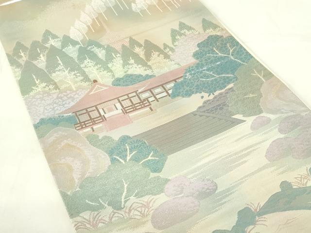 平和屋着物◎六通柄袋帯 奥飛騨 銀糸 正絹 逸品 DAAZ9226qp