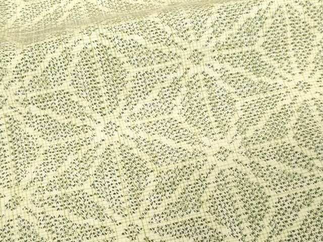 平和屋着物■上質な紬 麻の葉文様 正絹 逸品 DAAZ9765sf