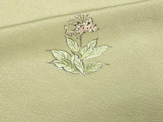 平和屋着物■上質な小紋 草花文 正絹 逸品 DAAZ9788sf
