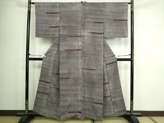 平和屋着物■上質な小紋 横段花文 正絹 逸品 DAAZ9810sf