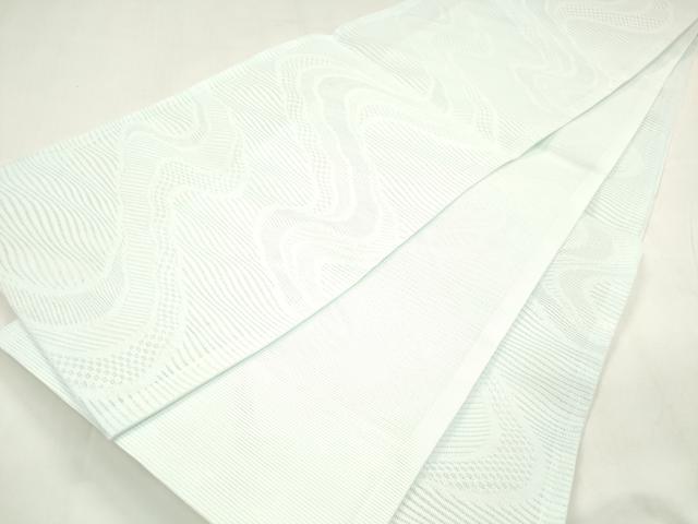 平和屋着物*夏物 全通柄 京袋帯 流水文 藍白色 DABA0012cm