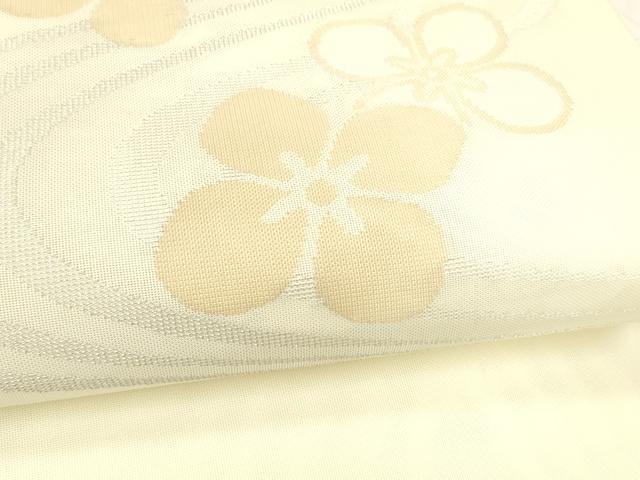 平和屋着物*夏物 八寸名古屋帯 流水花文 銀糸 DABA0017cm