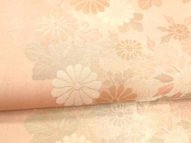 平和屋着物*夏物 六通柄袋帯 草花文 金糸 正絹 逸品 DABA0074cm