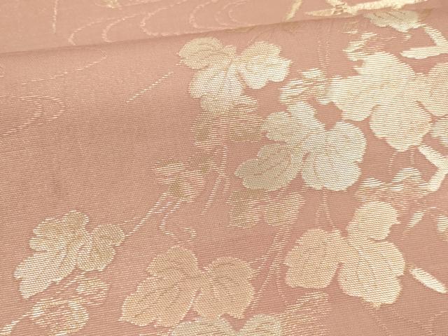 平和屋着物*夏物 六通柄袋帯 流水蔦の葉文 金銀糸 正絹 逸品 DABA0120cm