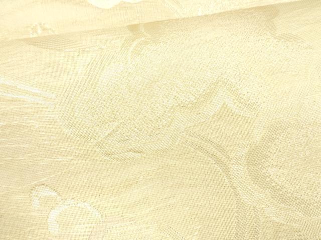 平和屋着物*夏物 六通柄袋帯 流水雲文 金糸 正絹 逸品 DABA0235cm
