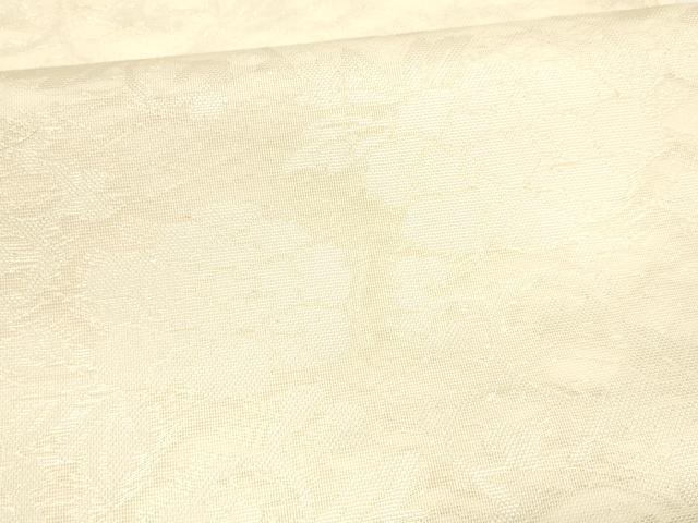 平和屋着物*夏物 六通柄 本袋帯 花唐草文 銀糸 正絹 逸品 DABA0236cm
