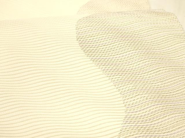 平和屋着物*夏物 六通柄袋帯 抽象文様 銀糸 正絹 逸品 DABA0241cm