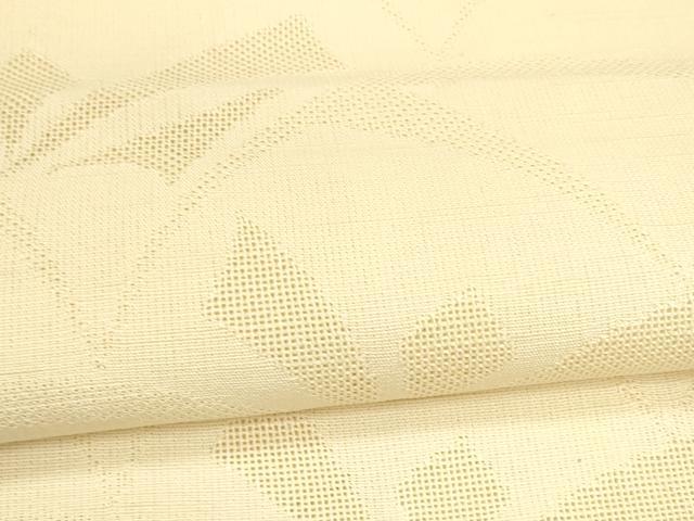 平和屋着物*夏物 八寸名古屋帯 抽象文様 蜂蜜色 正絹 逸品 DABA0254cm