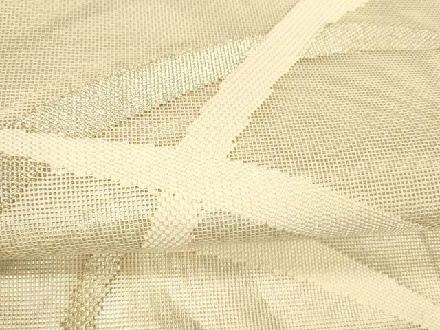 平和屋着物*夏物 六通柄 本袋帯 草葉文 銀糸 正絹 逸品 DABA0263cm