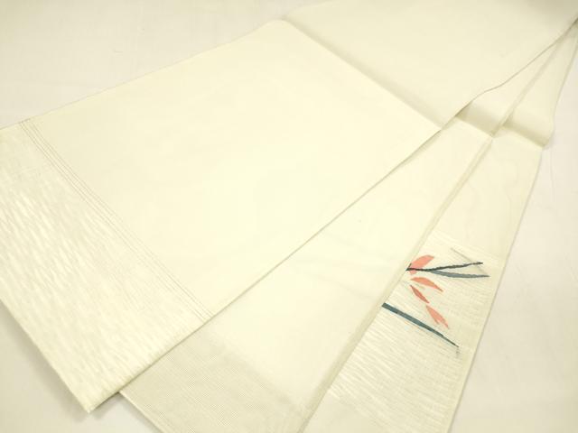 平和屋着物*夏物 太鼓柄袋帯 草花文 金銀糸 正絹 逸品 DABA0267cm