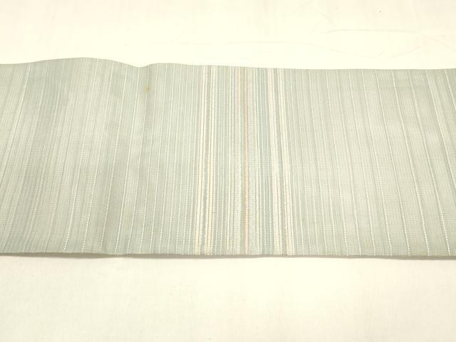 平和屋着物*夏物 つけ帯 横段文 銀糸 正絹 逸品 DABA0310cm