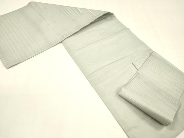 平和屋着物*夏物 つけ帯 横段文 銀糸 正絹 逸品 DABA0310cm