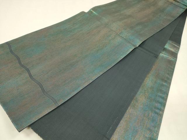 平和屋着物*夏物 六通柄袋帯 霞文 銀糸 引箔 正絹 逸品 DABA0383cm