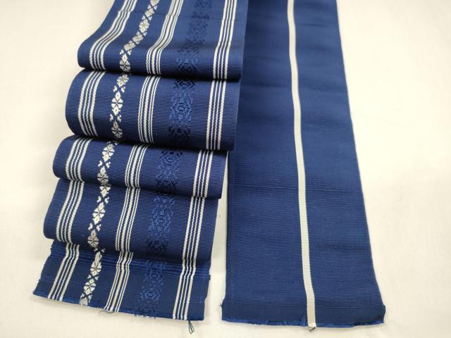 平和屋着物●男性 本場筑前博多織 角帯 献上 証紙付き 正絹 逸品 DABA0390cm