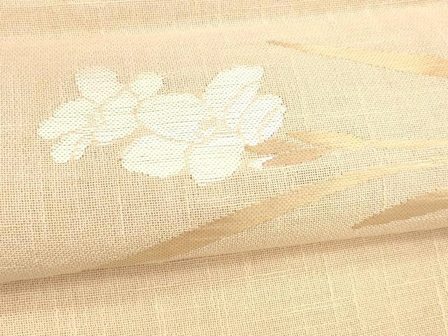 平和屋着物*夏物 八寸名古屋帯 草花文 DABA0470cm