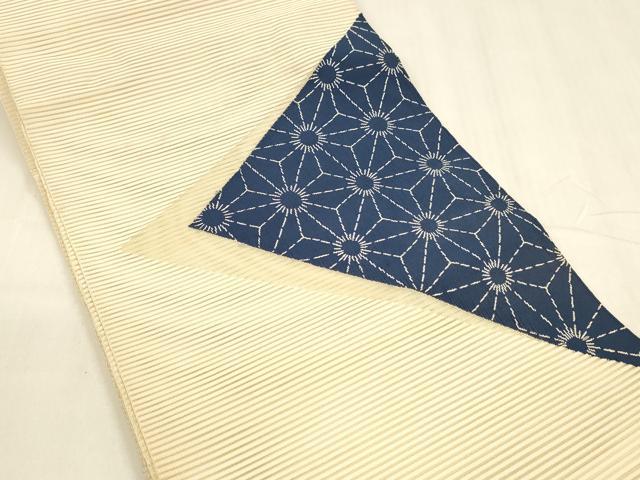 平和屋着物*夏物 絽綴れ 八寸名古屋帯 麻の葉文様 正絹 逸品 DABA0487cm