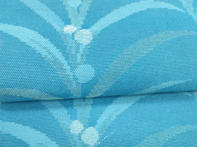 平和屋着物*夏物 八寸名古屋帯 草葉文 銀糸 DABA0489cm