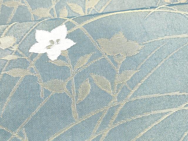 平和屋着物*夏物 六通柄 京袋帯 草花文 金糸 正絹 逸品 DABA0505cm