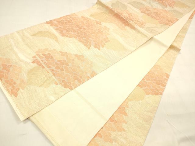 平和屋着物*夏物 全通柄 本袋帯 紫陽花 金糸 正絹 逸品 DABA0667cm